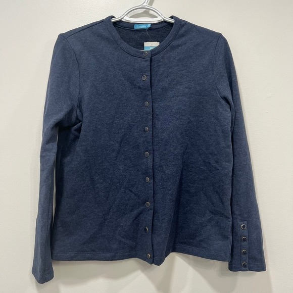 J. McLaughlin Sweaters - J Mclaughlin Jovi Cardigan Small NWT $198 Organic Cotton Knit Button Denim Solid